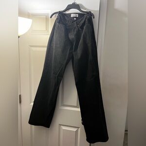 Tall Abercrombie & Fitch black curve love high-waisted straight relaxed jeans